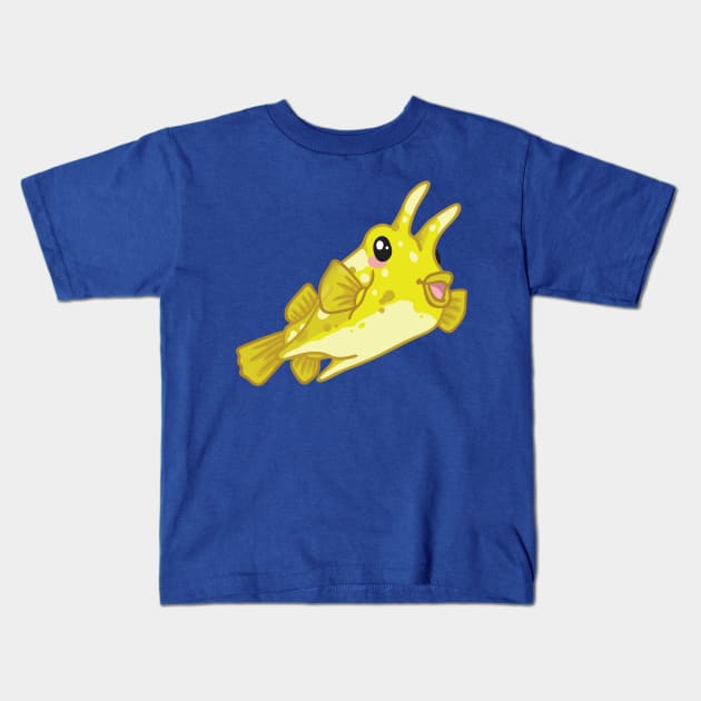 Longhorn Cowfish Kids T-Shirt by bytesizetreasure